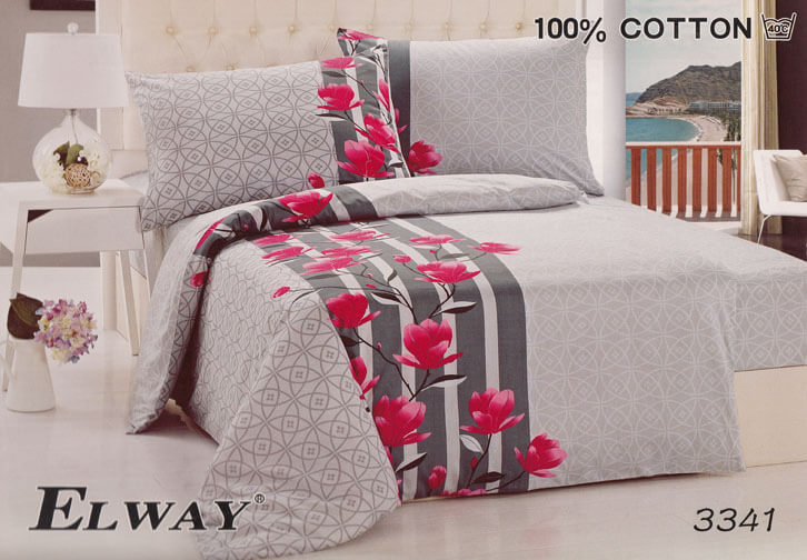 Pościel Satyna Bawełniana rozmiar 160x200 wzór nr 3341