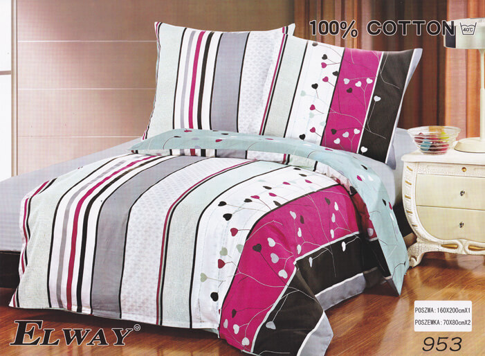 Pościel Satyna Bawełniana rozmiar 160x200 wzór nr 953