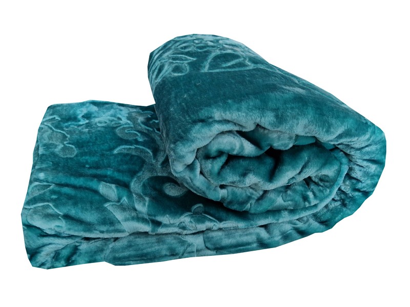 Koc Akrylowy rozmiar 160x210 kolor Morski