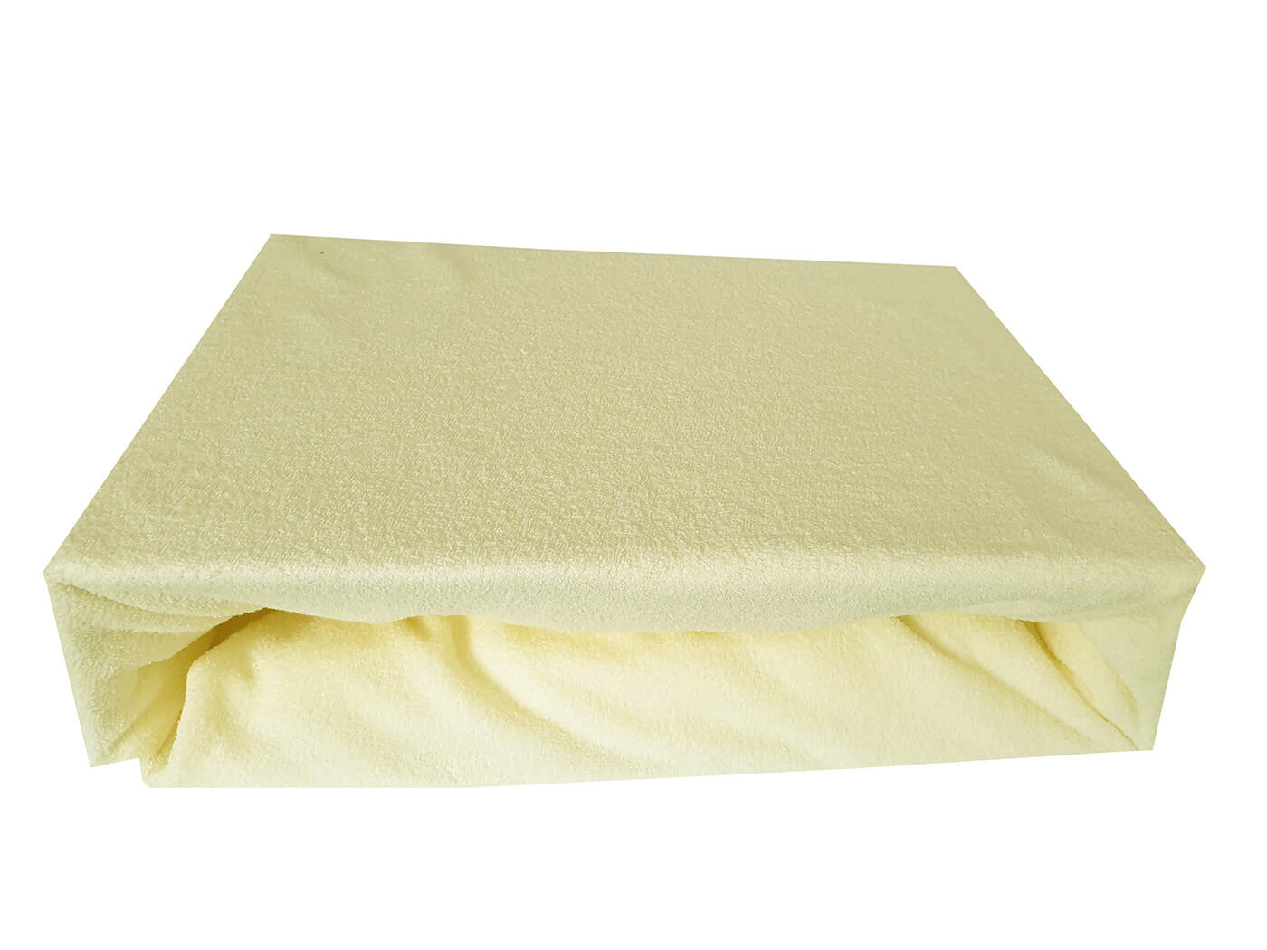 Prześcieradło frotte z gumką rozmiar 180×200 kolor ecru