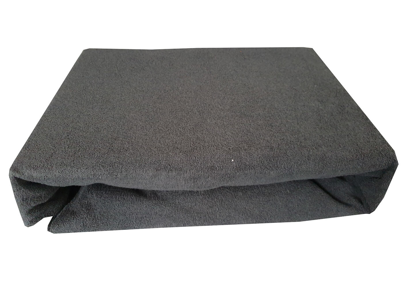 Prześcieradło frotte z gumką rozmiar 120×200 kolor stalowy-872