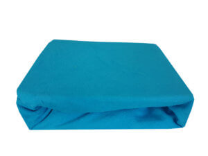 Prześcieradło frotte z gumką rozmiar 160×200 kolor turkusowy -74