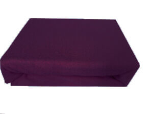 Prześcieradło frotte z gumką rozmiar 200×220 kolor śliwka