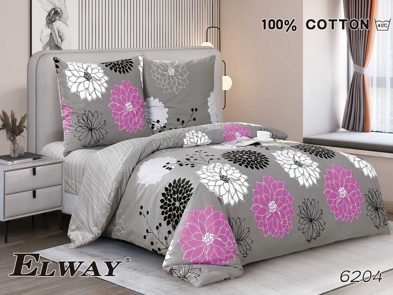 Pościel Satyna Bawełniana rozmiar 180x200 wzór nr 6204