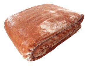 Koc Akrylowy gładki rozmiar 160x210 kolor Beżowy