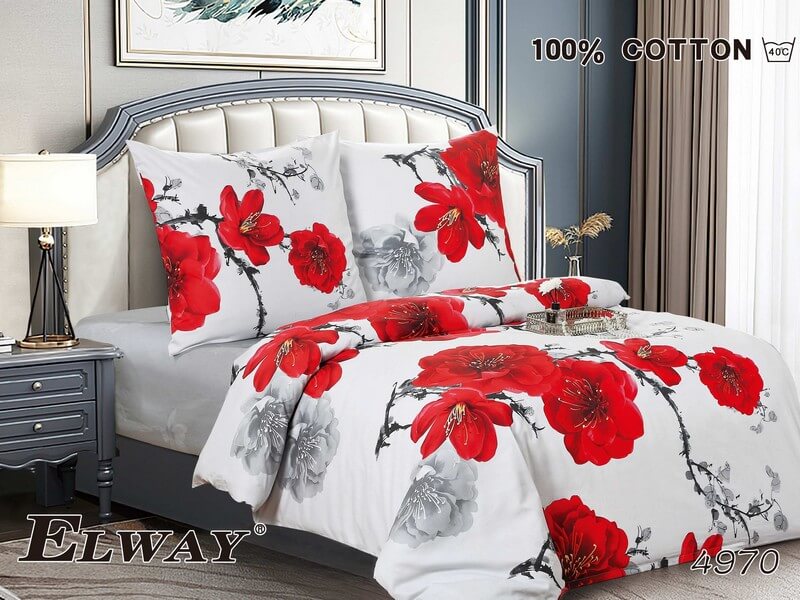 Pościel Satyna Bawełniana rozmiar 160x200 wzór nr 4970