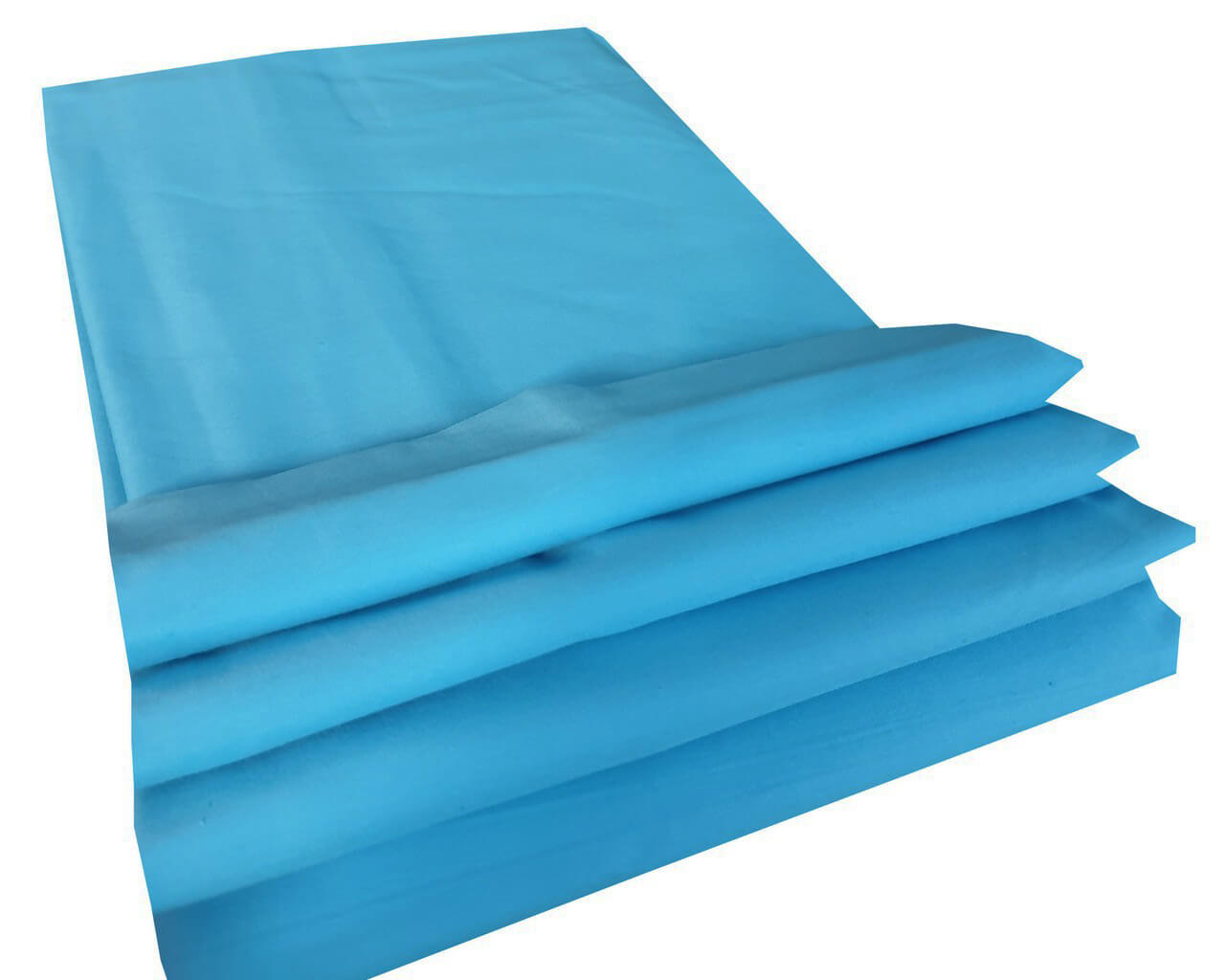 Prześcieradło Bawełniane rozmiar 200x220 kolor Błękitny