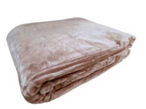 Koc Akrylowy gładki rozmiar 160x210 kolor CAPPUCCINO