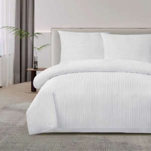 Pościel Hotelowa z Adamaszku 200x220 Biała