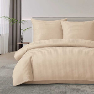 Pościel Hotelowa z Adamaszku 160x200 Beżowa