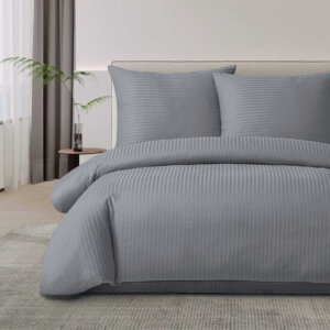 Pościel Hotelowa z Adamaszku 200x220 Grafitowa